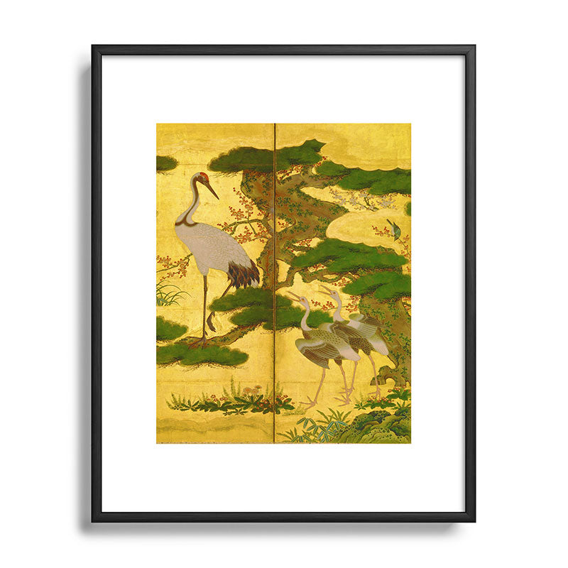 16th Century Japanese Birds & Flowers Framed Art Print
