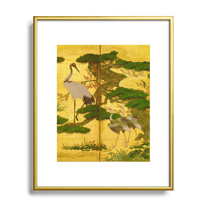 16th Century Japanese Birds & Flowers Framed Art Print