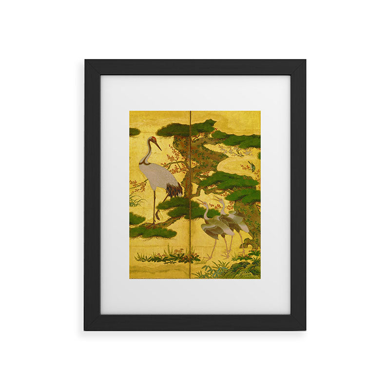 16th Century Japanese Birds & Flowers Framed Art Print