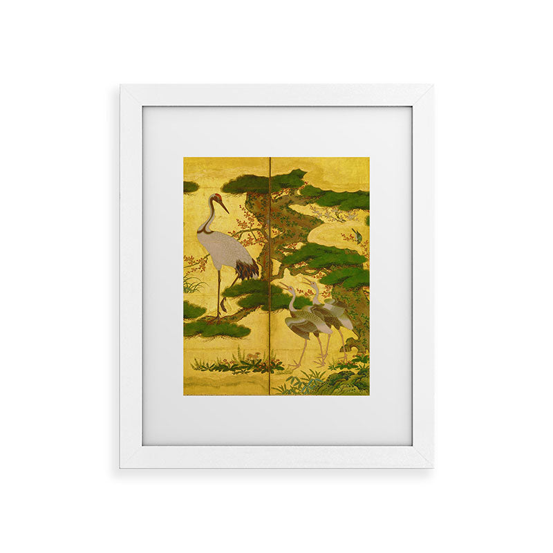 16th Century Japanese Birds & Flowers Framed Art Print