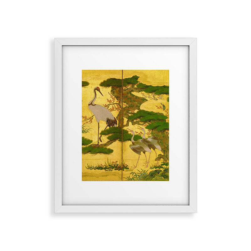 16th Century Japanese Birds & Flowers Framed Art Print