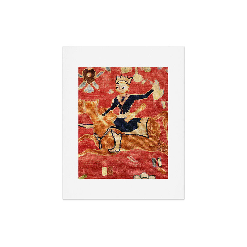 17th Century Isfahan Persian Animal Rug Print Art Print