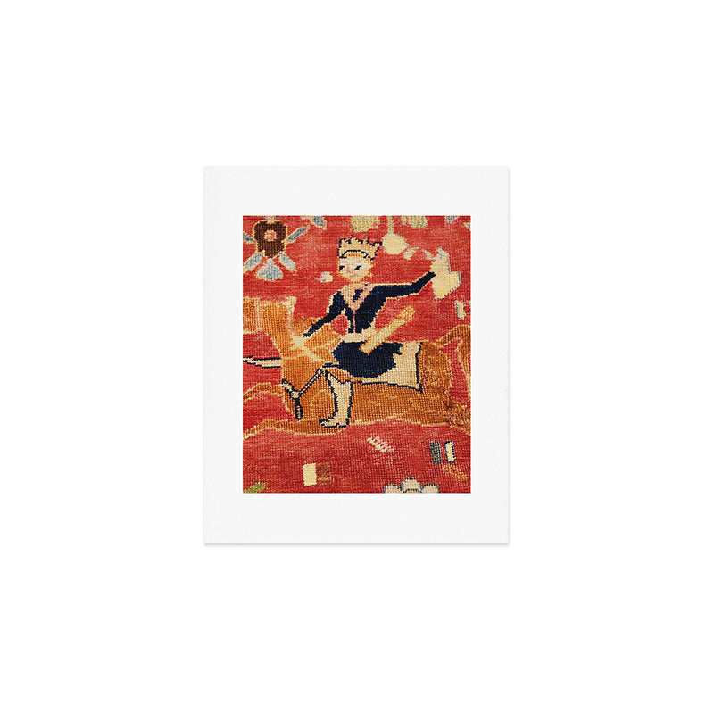 17th Century Isfahan Persian Animal Rug Print Art Print