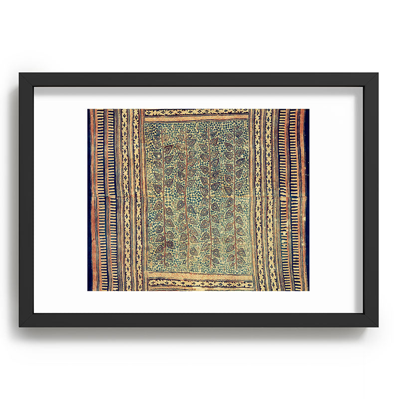 18th Century Indian Tree Textile Digital Art Painting  Framed Art Print