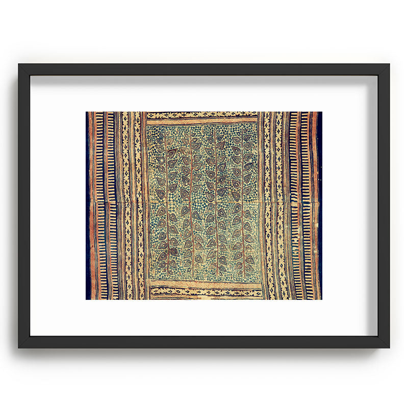 18th Century Indian Tree Textile Digital Art Painting  Framed Art Print