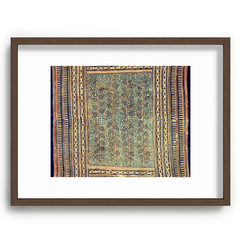 18th Century Indian Tree Textile Digital Art Painting  Framed Art Print
