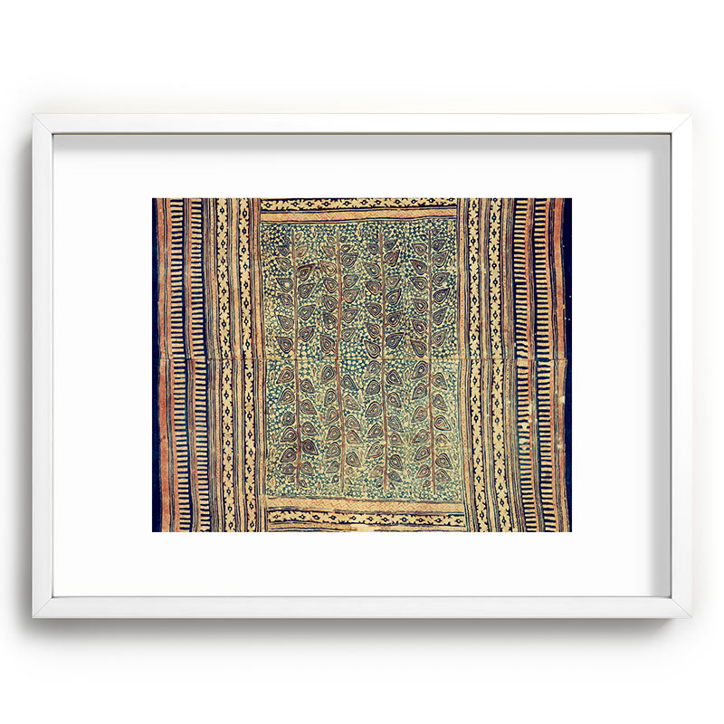 18th Century Indian Tree Textile Digital Art Painting  Framed Art Print