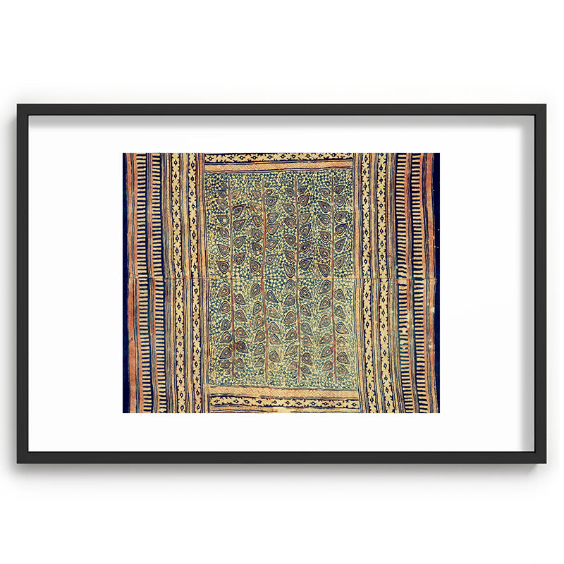 18th Century Indian Tree Textile Digital Art Painting  Framed Art Print