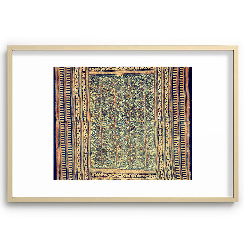 18th Century Indian Tree Textile Digital Art Painting  Framed Art Print