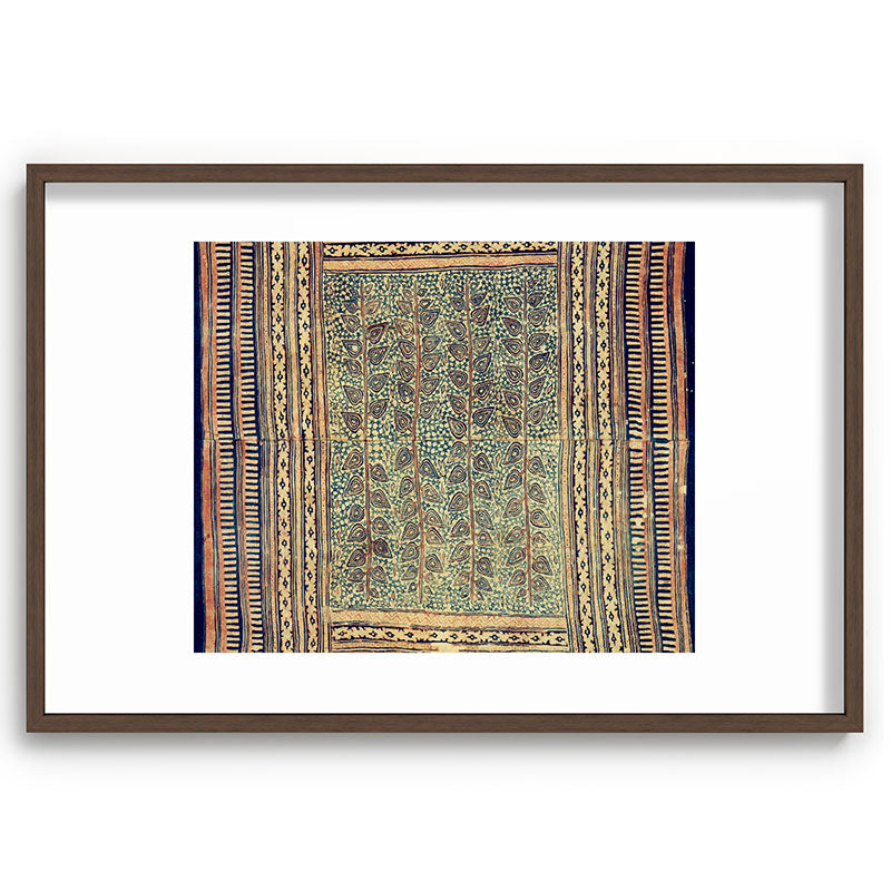 18th Century Indian Tree Textile Digital Art Painting  Framed Art Print