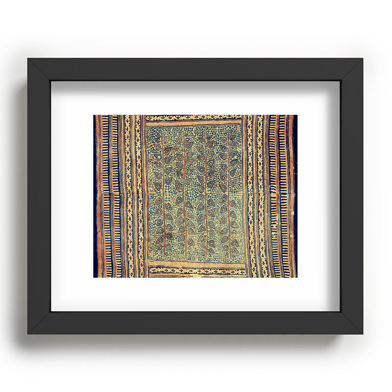 18th Century Indian Tree Textile Digital Art Painting  Framed Art Print