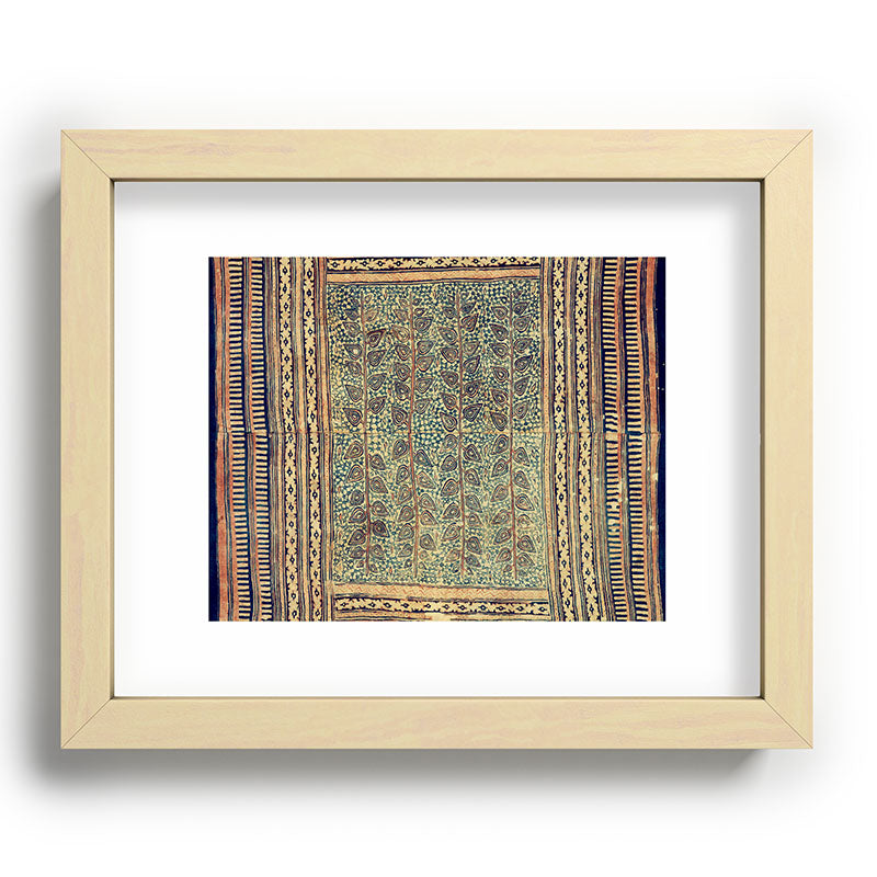 18th Century Indian Tree Textile Digital Art Painting  Framed Art Print