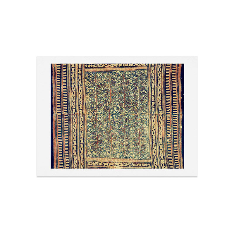 18th Century Indian Tree Textile Digital Art Painting  Art Print