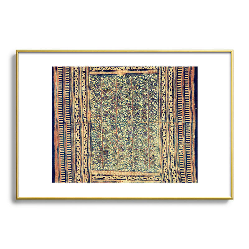 18th Century Indian Tree Textile Digital Art Painting  Framed Art Print