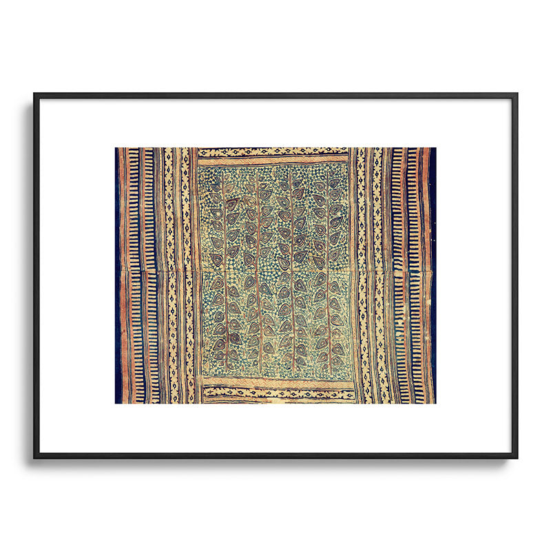 18th Century Indian Tree Textile Digital Art Painting  Framed Art Print