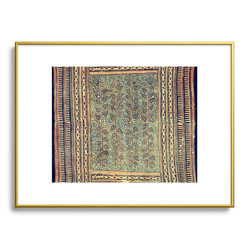 18th Century Indian Tree Textile Digital Art Painting  Framed Art Print