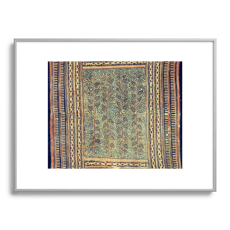 18th Century Indian Tree Textile Digital Art Painting  Framed Art Print