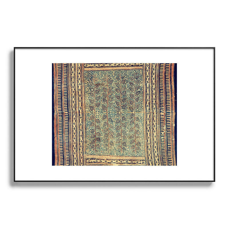 18th Century Indian Tree Textile Digital Art Painting  Framed Art Print