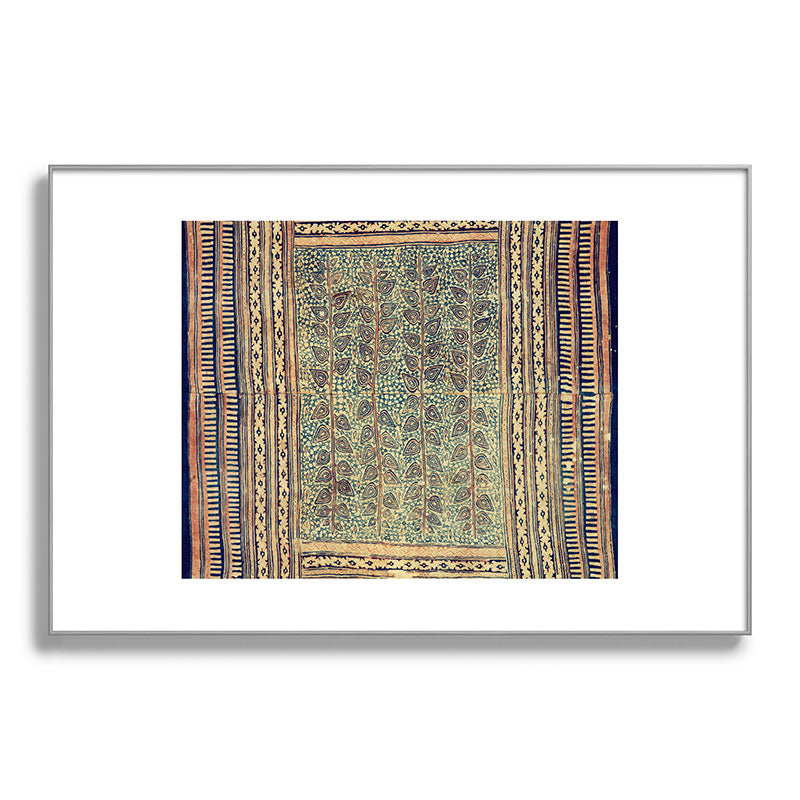 18th Century Indian Tree Textile Digital Art Painting  Framed Art Print