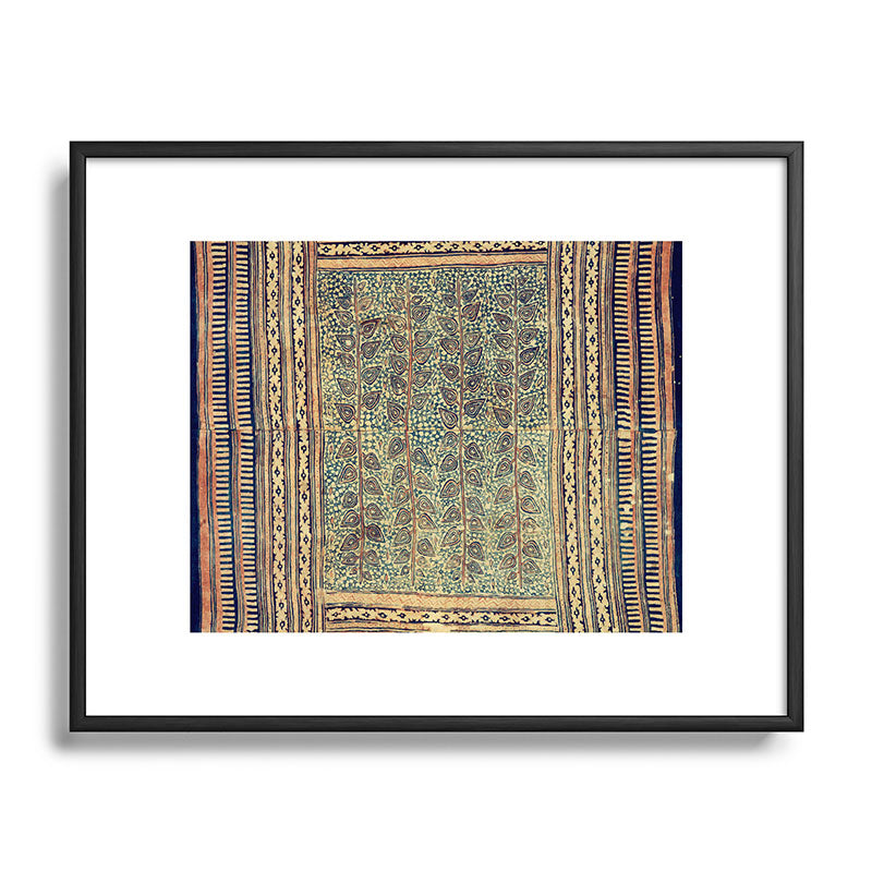 18th Century Indian Tree Textile Digital Art Painting  Framed Art Print