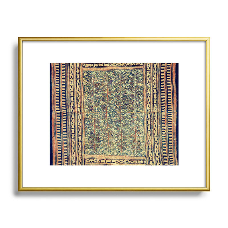 18th Century Indian Tree Textile Digital Art Painting  Framed Art Print