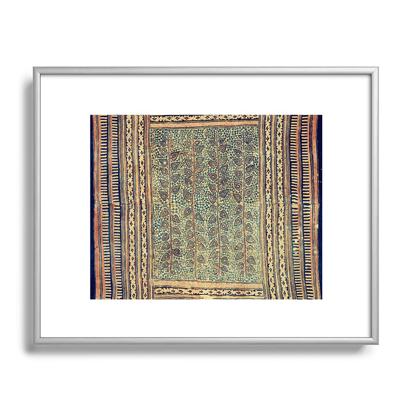 18th Century Indian Tree Textile Digital Art Painting  Framed Art Print