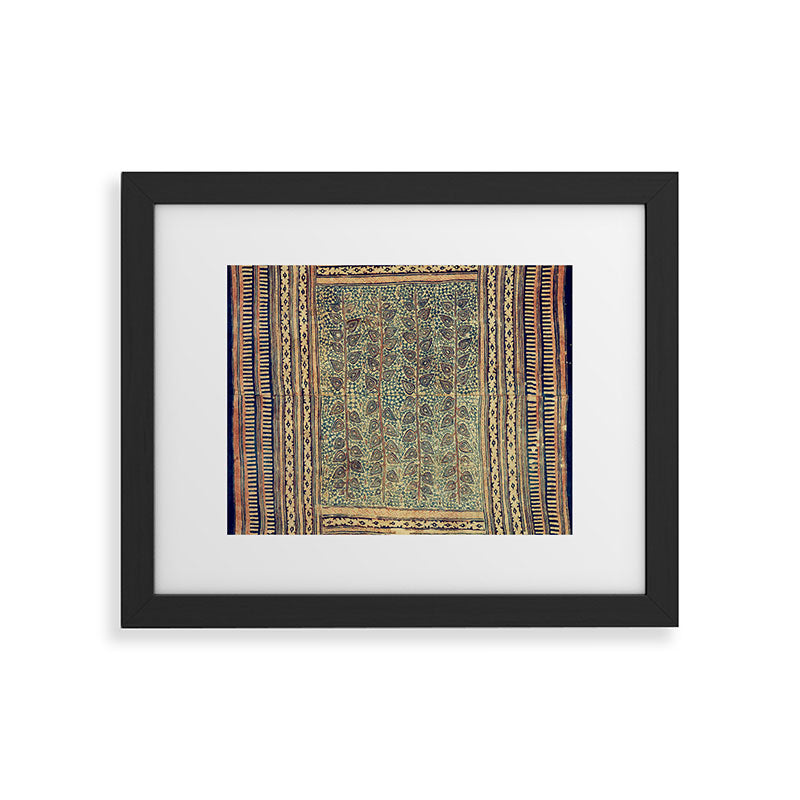 18th Century Indian Tree Textile Digital Art Painting  Framed Art Print