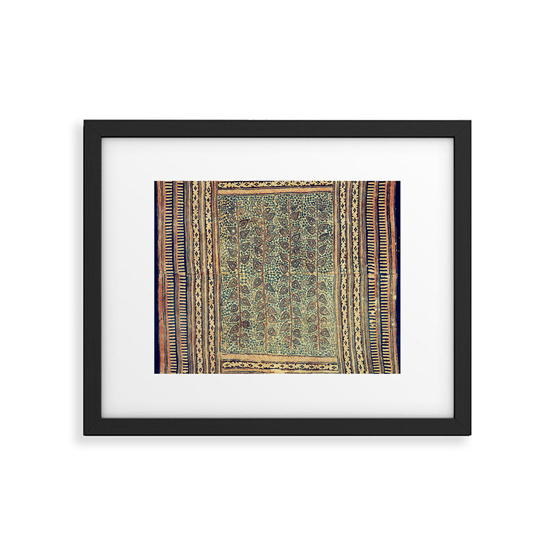 18th Century Indian Tree Textile Digital Art Painting  Framed Art Print