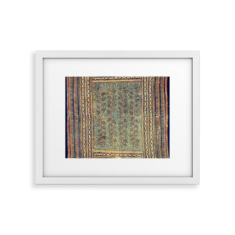 18th Century Indian Tree Textile Digital Art Painting  Framed Art Print