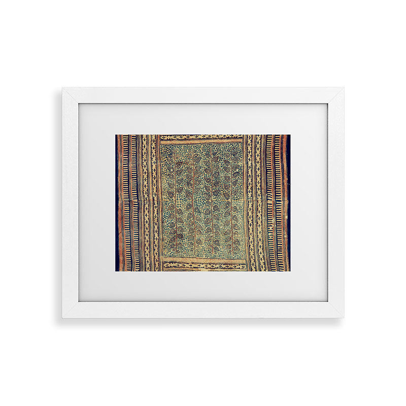 18th Century Indian Tree Textile Digital Art Painting  Framed Art Print