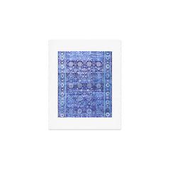 18th Century Isfahan Persian Rug Pattern in Blue Art Print