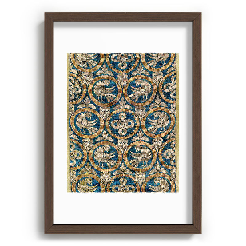 18th Century Spanish Textile Print Framed Art Print
