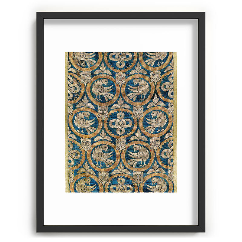 18th Century Spanish Textile Print Framed Art Print
