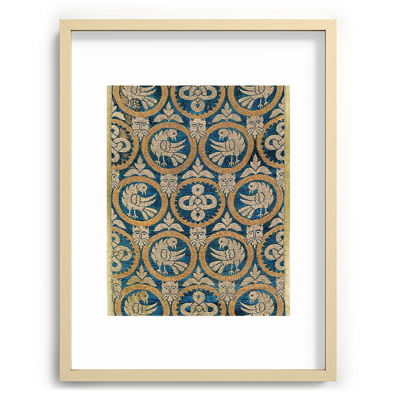 18th Century Spanish Textile Print Framed Art Print