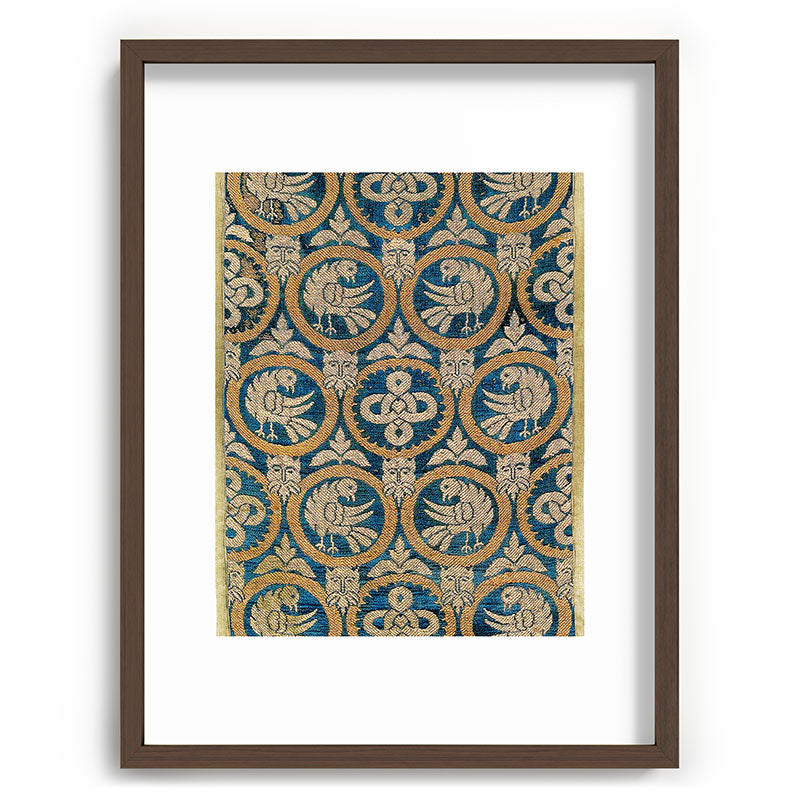18th Century Spanish Textile Print Framed Art Print