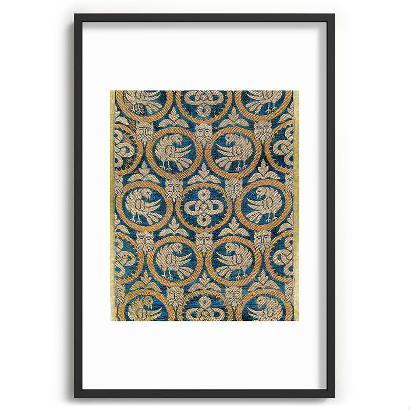 18th Century Spanish Textile Print Framed Art Print