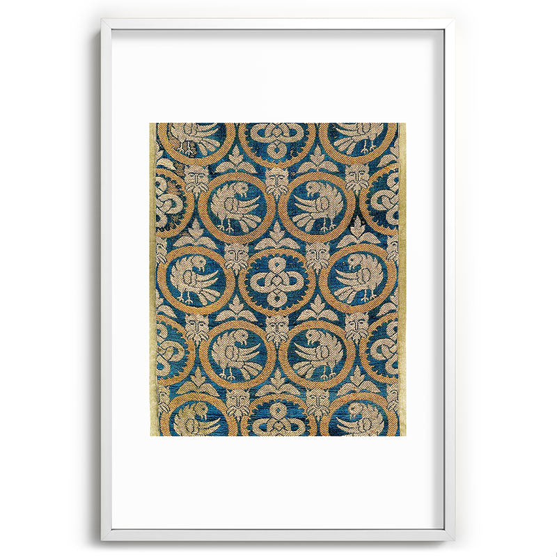 18th Century Spanish Textile Print Framed Art Print