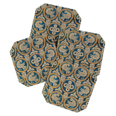 18th Century Spanish Textile Print Coaster