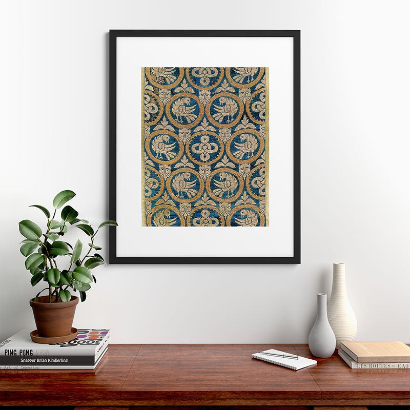 18th Century Spanish Textile Print Framed Art Print