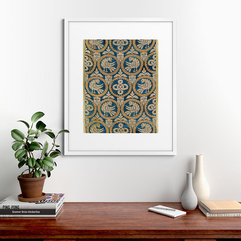 18th Century Spanish Textile Print Framed Art Print
