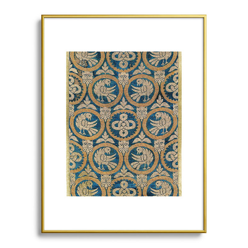 18th Century Spanish Textile Print Framed Art Print