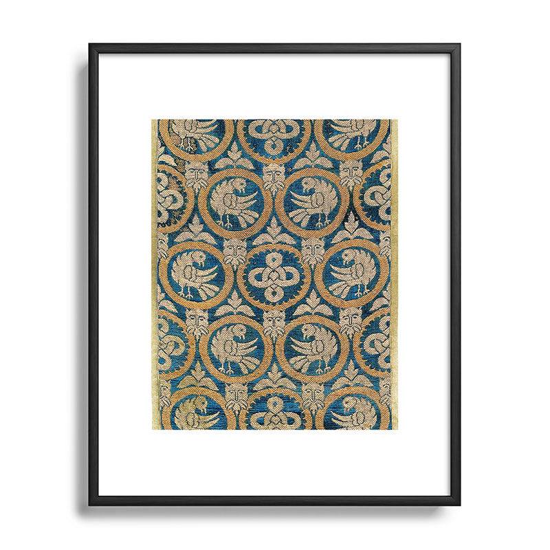 18th Century Spanish Textile Print Framed Art Print