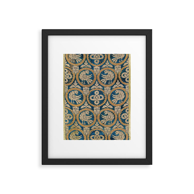 18th Century Spanish Textile Print Framed Art Print