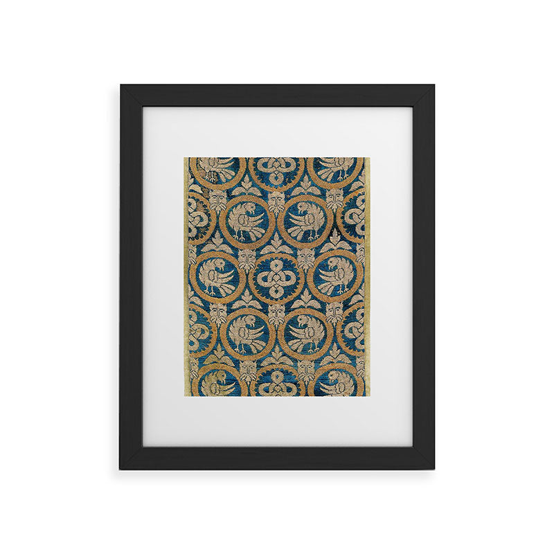 18th Century Spanish Textile Print Framed Art Print
