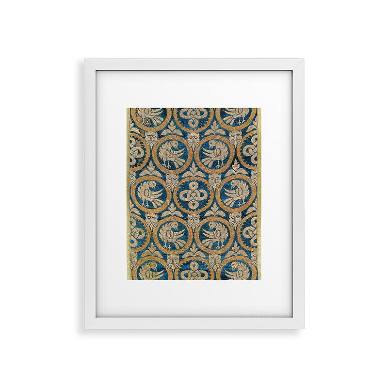 18th Century Spanish Textile Print Framed Art Print