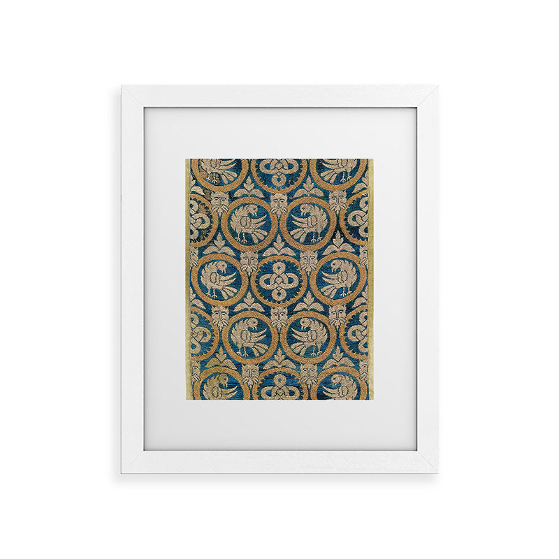 18th Century Spanish Textile Print Framed Art Print