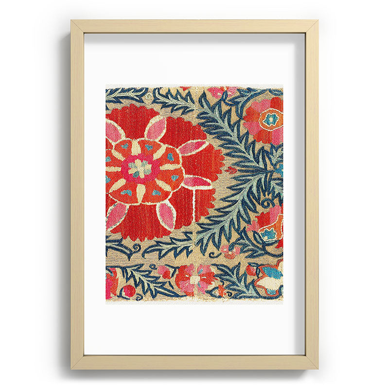 18th Century Suzani Fragment Print Framed Art Print