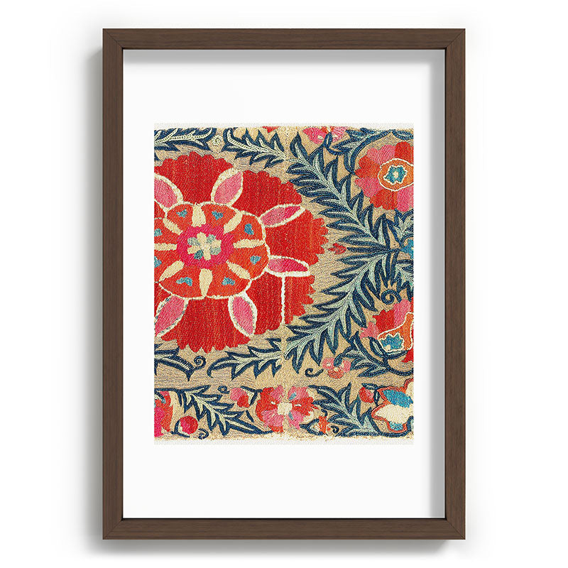 18th Century Suzani Fragment Print Framed Art Print