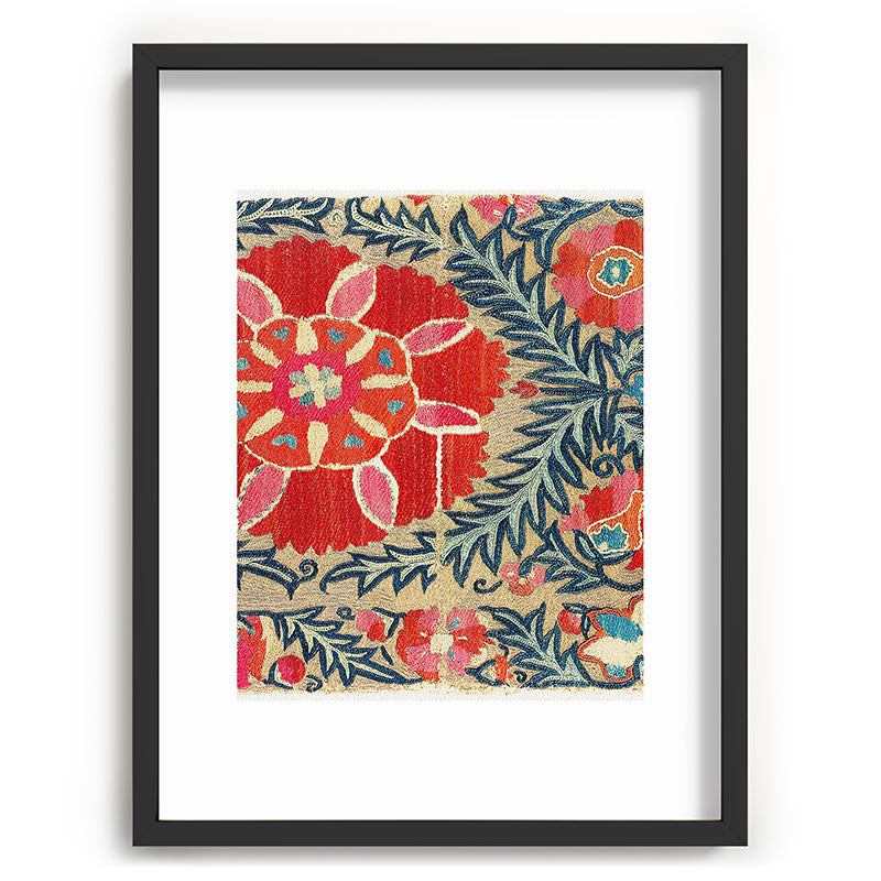 18th Century Suzani Fragment Print Framed Art Print