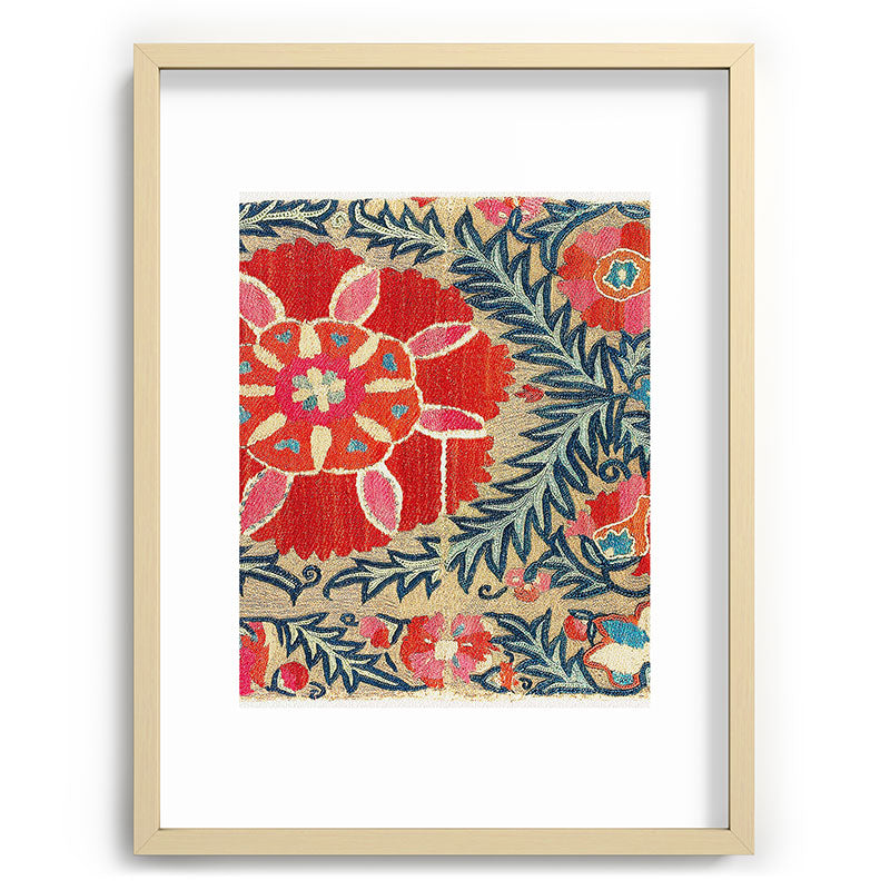 18th Century Suzani Fragment Print Framed Art Print